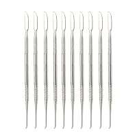 OdontoMed2011 10 PCS Dental LECRON Spatula Double Ended Wax Mixing Carvers Stainless Steel Dental Instruments ODM
