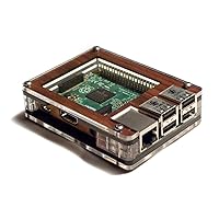 C4Labs Zebra Case - Raspberry Pi3B+, 2, B+ and 2B (Solid top Walnut) with Heatsinks