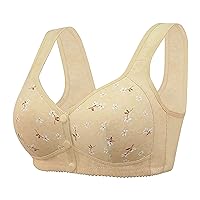Women Sexy Lace Front Button Shaping Cup Adjustable Shoulder Strap Large Size Underwire Bra Bra to Make Breast