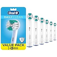 Daily Clean Electric Toothbrush Replacement Brush Heads Refill, 6 Count
