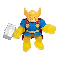 Heroes of Goo Jit Zu Goo Shifters Marvel Edition Stretchy Hero Battle Attack Thor | Super Scrunchy Marvel Toy Figure | Crush The Core | Transform The Color of The Goo | Stretches Up to 3X Its Size