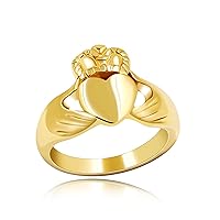 Uloveido Stainless Steel Irish Claddagh Heart Crown Ring Love Loyalty Friendship Rings Wedding Promise Jewelry Y981