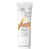 Almay Anti-Aging Foundation, Smart Shade Skintone Matching Makeup, Natural Finish with SPF 20, HypoallergenicFragrance Free, Dermatologist Tested, 300 Straight Up Medium, 1 Oz