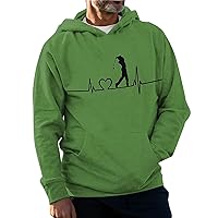 Hoodies for Men Patchwork Graphic Print Hoodies Drawstring Long Sleeve Pocket Pullover Sweatshirt Loose Casual Tops