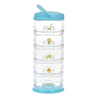 Packin' Smart Stackable and Portable Storage System for Formula, Baby Snacks and More. 5 Stackable Cups in Blueberry Sorbet. BPA Free.