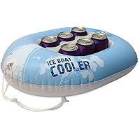 Refreshment and Beverage Floating Cooler, Boat Blue ,1-1/2 Feet Long