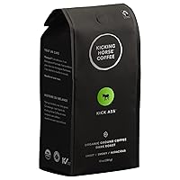 Kick Ass, Dark Roast, Ground, Certified Organic, Fairtrade, Kosher, Black, 284 g, Pack of 6