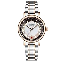 Women Calendar Vintage Wristwatch Analog Automatic Self-Winding Mechanical Sapphire Crystal Wrist Watch Stainless Steel Luminous Waterproof Business Clock