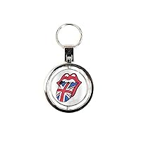 Rolling Stones Premium Keychain: UK & US Tongues - -