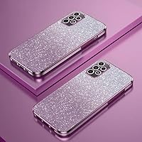 Gradient Glitter Plating Stand Magnetic Case for Samsung Galaxy A52 A52S A72 A32 4G 5G A 32 52 72 Silicon Cover,Pink, for A54 5G