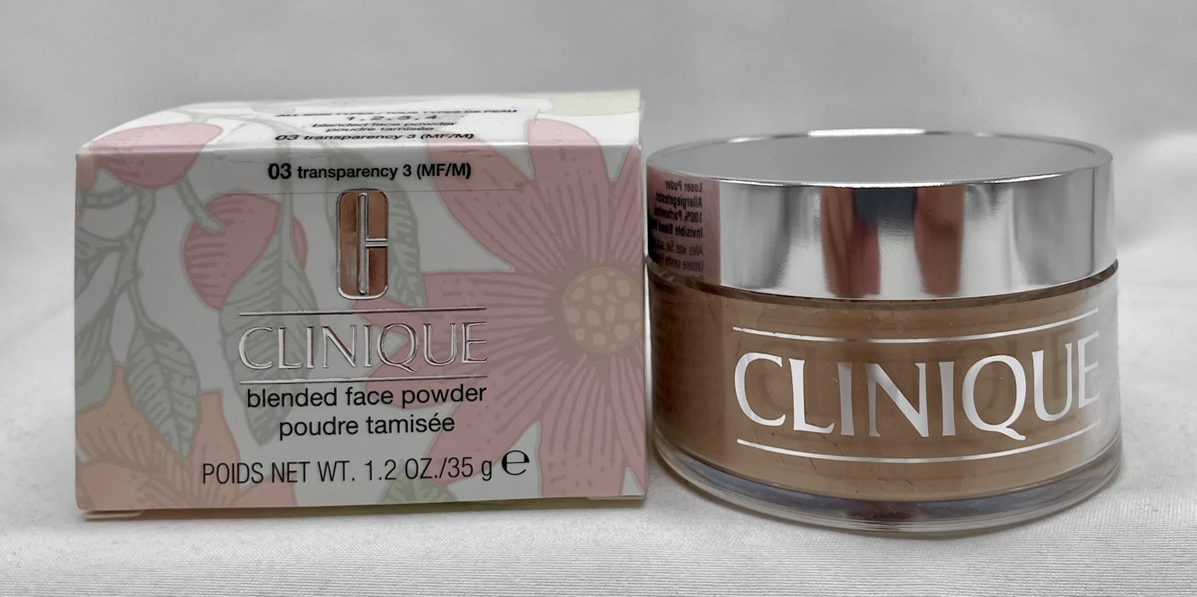 CLINIQUE TRANSPARENCY # 3 BLENDED FACE POWDER 1.2 Oz 35 G NO BRUSH