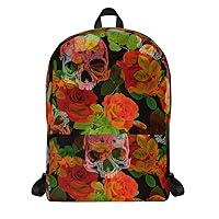 Skull and Rose Water Resistant Backpack