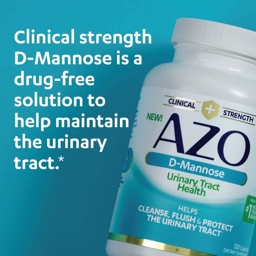 AZO Cranberry Softgels (100 Count) +Urinary Tract Infection (UTI) Test Strips (3 Count) + D-Mannose for Urinary Tract Health (120 Count)