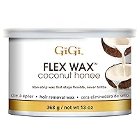 Coconut Honee Flex Wax, Hard Wax for Face and Body, Non-Strip, Sensitive to Normal Skin,13 oz. 1-pack