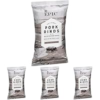 EPIC Sea Salt & Pepper Pork Rinds Keto Friendly, Paleo Friendly, 2.5 oz (Pack of 4)