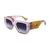 FEISEDY Oversized Square Sunglasses for Women Men Thick Frame Shades B4074