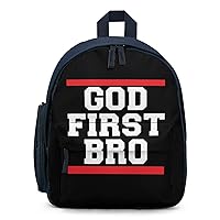 God First Bro Laptop Backpack Lightweight Shoulder Bag Casual Travel Daypack