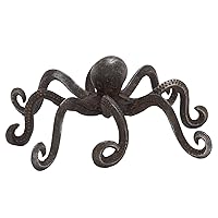 Deco 79 Metal Octopus Decorative Sculpture Home Decor Statue with Long Tentacles and Suctions Detailing, Accent Figurine 12
