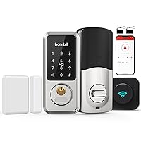 Wi-Fi & Bluetooth Smart Lock with Door Sensor Keyless Entry Smart Front Lock, Hornbill Touch Screen Keypads,App Control, Auto Lock, Compatible with Amazon Alexa, Remotely Control (Included G2 Gateway)