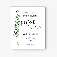 You Will Keep Him In Perfect Peace Whose Mind is Stayed On You | Isaiah 26:3 | Christian | Home Encouraging Decor | Christian Art Print (11x14)