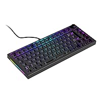 Gaming GMMK PRO 75% Barebones Black (Frame Only) - Modular Mechanical Gaming Keyboard, TKL Size (75%), 3.3lb Frame, RGB, Fully Customisable, 5-Pin Switch Support