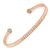 Simple Pledge - Herzenmensch - Blind - Bangle in Gift Box Engraved for Women in Silver, Gold or Rose Gold