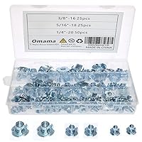 Rock Climbing Holds Furniture Cabinetry SpzcdZa 40pcs 3/8-16 x 7/16 Zinc Plated Steel T-Nut 4 Pronged Tee Blind Nuts Assortment Kit for Wood 