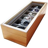 Watch Box Box Organizer With Glass Display Solid Light Wood Watch Elegance Watch Organizer Collection