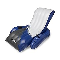 Intex Inflatable Lounge Pool Recliner Lounger Chair with Cup Holders