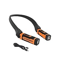 EZRED NK15-OR ANYWEAR Rechargeable Neck Light for Hands-Free Lighting, Orange