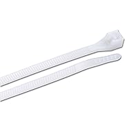 Gardner Bender 46-310 DoubleLock Cable Tie, 11 inch, 75 lb, Electrical Wire and Cord Management, Nylon Zip Tie, 100 Pk, Natural White