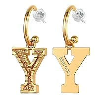 Initial Dangle Earrings Women 18K Gold Plated Personalized Alphabet 26 Letters Charm Hypoallergenic Earrings Jewelry Fashion Gift for Women Girls, Send Gift Box