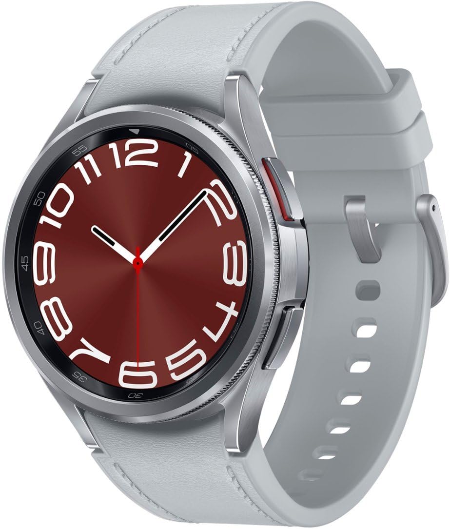 SAMSUNG Galaxy Watch 6 Classic 43mm Stainless-Steel Smartwatch w/Fitness Tracker, Heart Monitor, BIA Sensor, Bluetooth – Silver