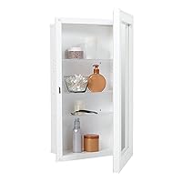 Recess-Mount Mirrored Door Medicine Cabinet, 16.25