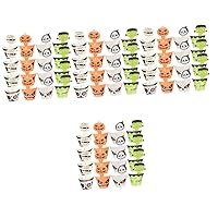 ERINGOGO 96 Sets Cake Border Baking Cupcake Paper Pumpkin Baking Cups Paper Cake Ramekins Halloween Theme Cupcake Wrappers Halloween Cupcake Wrappers Kit Edge Trim Cartoon Party Supplies