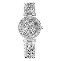 Luxury Womens Wrist Watch Crystal Rhinestone Diamond Watches Stainless Steel Iced-Out Watch Fashion Ladies Watch