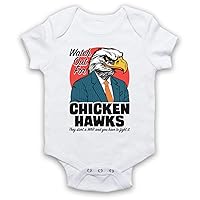 Unisex-Babys' Watch Out for Chickenhawks Political Slogan Baby Grow