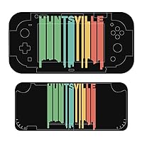 Retro 1970's Style Huntsville Skyline Funny Sticker for Switch Console and Switch Lite Decal Full Set Wrap Protective Cover