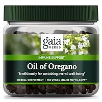 Gaia Herbs Oil of Oregano - Immune and Antioxidant Support Supplement to Help Sustain Overall Well-Being - with Oregano Oil, Carvacrol, and Thymol - 180 Vegan Liquid Phyto-Capsules (90-Day Supply)