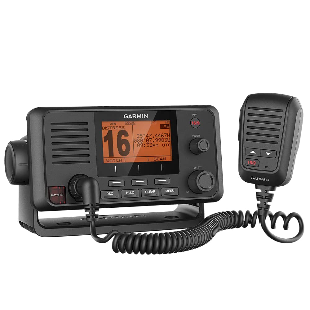 Garmin 0100209800 VHF 215 AIS, SlateGray with Amp Yellow Band