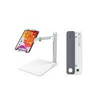 Belkin Tablet Stage Stand & Apple Pencil Case Bundle for Content Creaters, Presenters, and Teachers - Compatible with Apple iPad, iPad Pro, iPad Air, iPad Mini - White