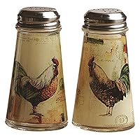 Circleware Rooster Salt and Pepper Shakers, 2-Piece Set, 4 oz