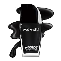 wet n wild Nail Polish Wild Shine, Black Crème, Nail Color