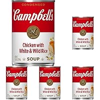 Campbell's Condensed Chicken and Rice Soup With White and Wild Rice, 10.5 oz Can (Pack of 5)