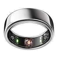 Oura Ring Gen3 Horizon - Silver - Size 7 - Smart Ring - Size First with Oura Sizing Kit - Sleep Tracking Wearable - Heart Rate - Fitness Tracker - 5-7 Days Battery Life