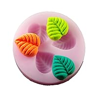 Fondant Leaves Silicone Sugar Craft Mold, Small, Pink