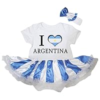 Petitebella I Love Argentina Baby Dress Nb-18m