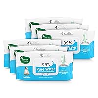 99% Pure Water (Unscented) Baby Wipes I Natural Plant Made Cloth - Super Thick I 72 pcs/Pack - Pack of 6 (Super Saver Pack)