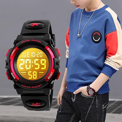 Misskt Kids Watch, Boys Sports Digital Waterproof Led Watches with Alarm Wrist Watches for Boy Girls Children Watch CW