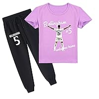 Teen Jude Bellingham Cotton Short Sleeve Outfit-Lightweight Crewneck T Shirt and Long Pants(2T-14Y)
